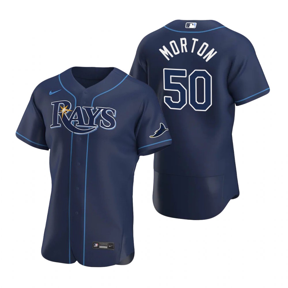 Tampa Bay Rays 50 Charlie Morton Men Nike Navy Alternate 2020 Authentic Team MLB Jersey